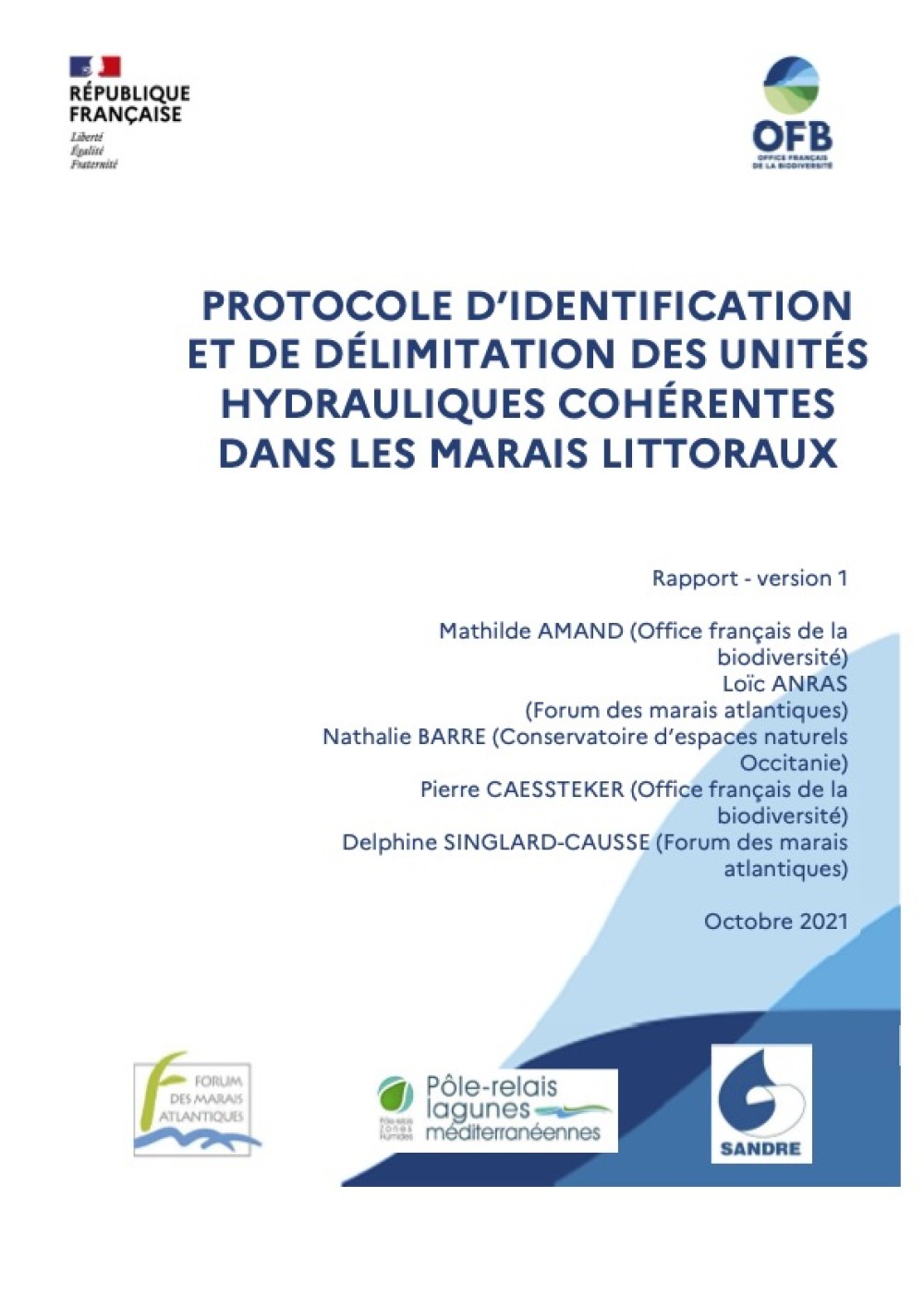 [Publication] Protocole d’identification et de délimitation des unités hydrauliques cohérentes dans les marais littoraux