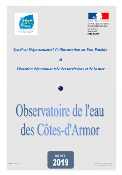 [Publication] Observatoire des services d'eau et d'assainissement des Côtes d'Armor année 2019