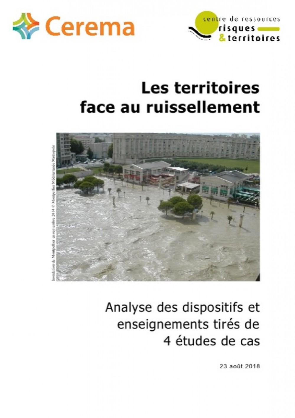 [Publication] Publication d'une étude sur le ruissellement : les enseignements de 4 territoires exposés