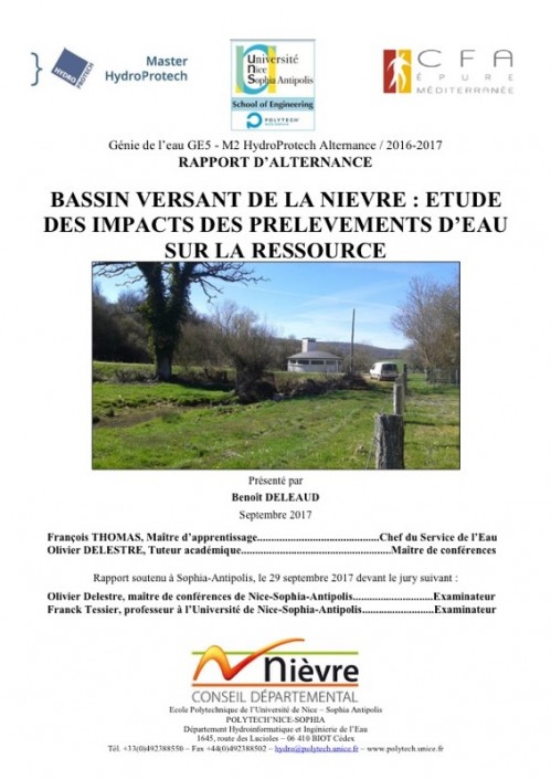 [Publication] Restitution de l'étude d'impacts de prélèvements d'eau sur la ressource dans la Nièvre