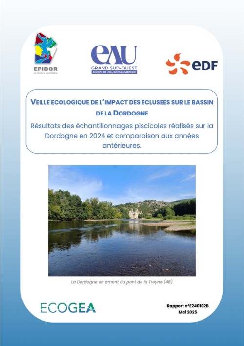 [Publication] Veille écologique de l'impact des éclusees sur le bassin
de la dordogne