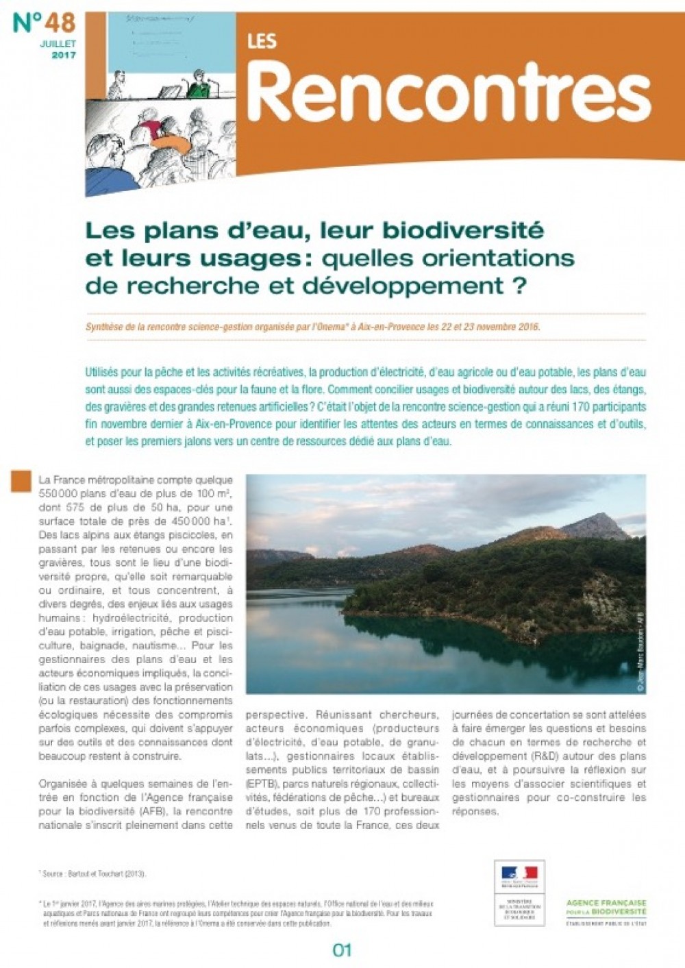 [Publication] Les plans d'eau, leur biodiversité et leurs usages : quelles orientations de recherche et développement ?