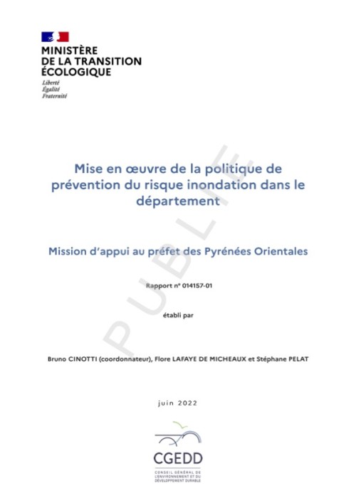 [Publication] Mise en œuvre de la politique de prévention du risque inondation dans le département des Pyrénées-Orientales - IGEDD