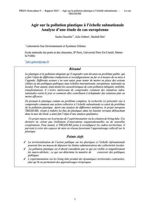 [Publication] Agir sur la pollution plastique à l’échelle subnationale : Analyse d’une étude de cas européenne