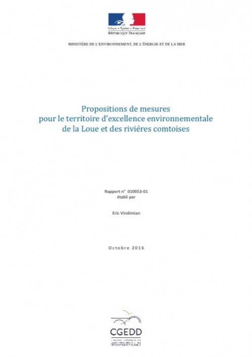 [Publication] Propositions de mesures pour le territoire d’excellence environnementale de la Loue et des rivières comtoises - CGEDD