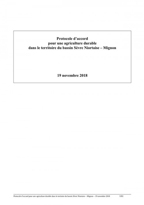 [Publication] Protocole d'accord sur les bassines en Deux-Sèvres