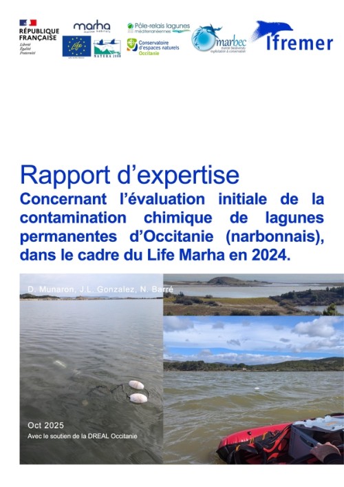 [Publication] Rapport d’expertise concernant l’évaluation initiale de la contamination chimique de lagunes permanentes d’Occitanie (narbonnais), dans le cadre du Life Marha en 2024