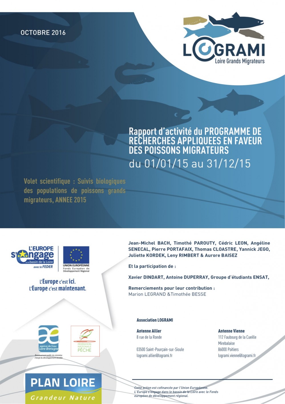 [Publication] Recueil de données biologiques sur les poissons migrateurs du bassin Loire en 2015 - Logrami