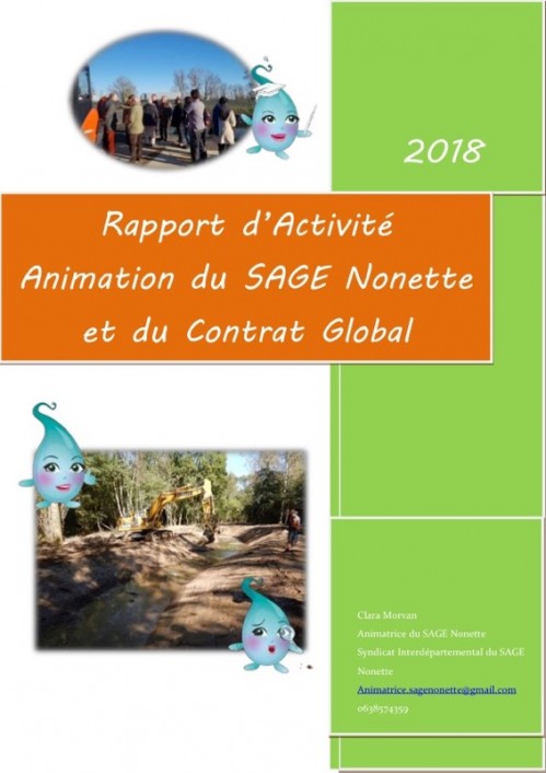 [Publication] Rapport d'activité animation du SAGE Nonette et du contrat global 2018