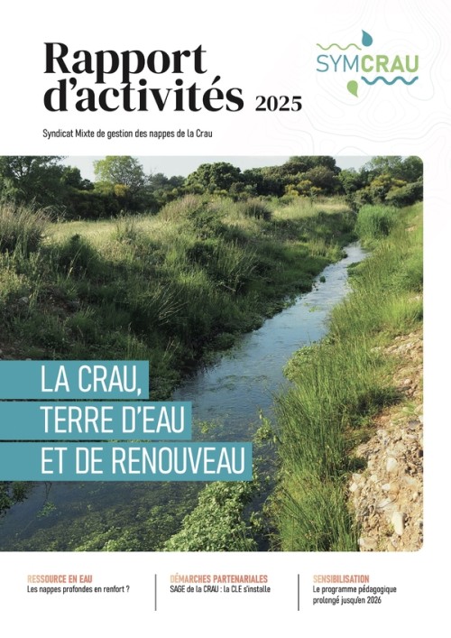 [Publication] Rapport d'activité 2025 - Syndicat mixte de gestion de la nappe de le Crau (SYMCRAU)