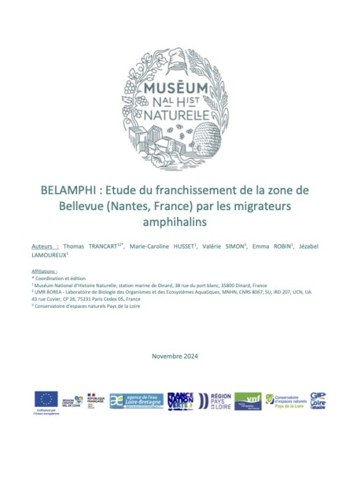 [Publication] BELAMPHI : Etude du franchissement de la zone de
Bellevue (Nantes, France) par les migrateurs amphihalins