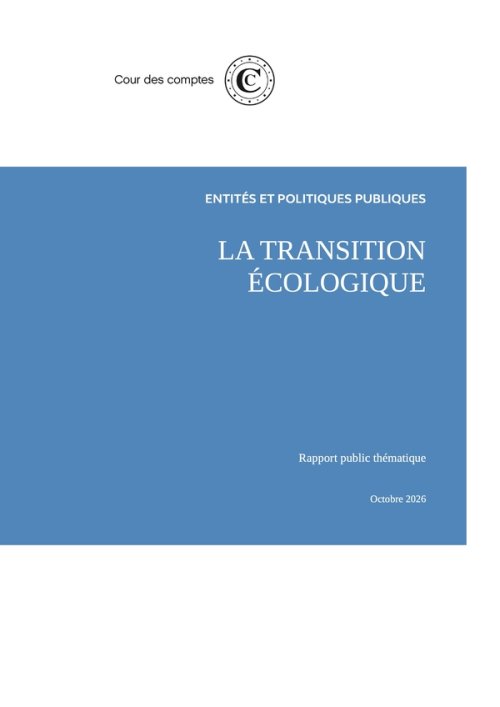 La transition écologique - Cour des comptes