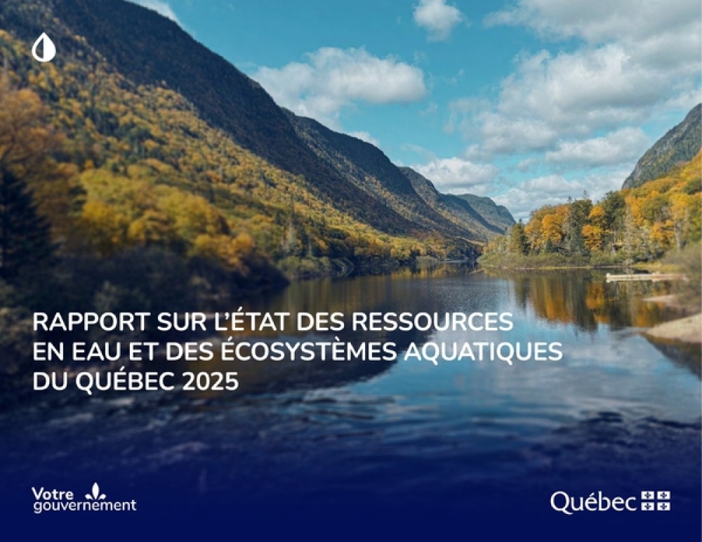 [Publication] Rapport sur l'état des ressources en eau et des écosystèmes aquatiques du Québec 2025