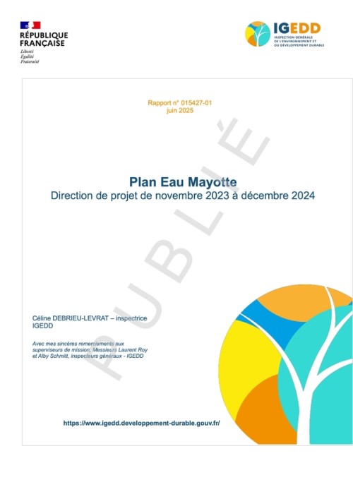 [Publication] Projet de sortie de crise de l’eau à Mayotte : direction de projet de novembre 2023 à décembre 2024