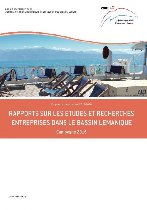 [Publication] Lac Léman - Rapport scientifique 2017 de la CIPEL