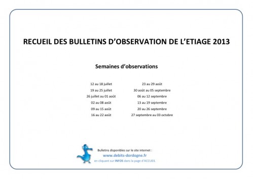[Publication] Recueil des bulletins de situation d'étiage sur le bassin de la Dordogne en 2013