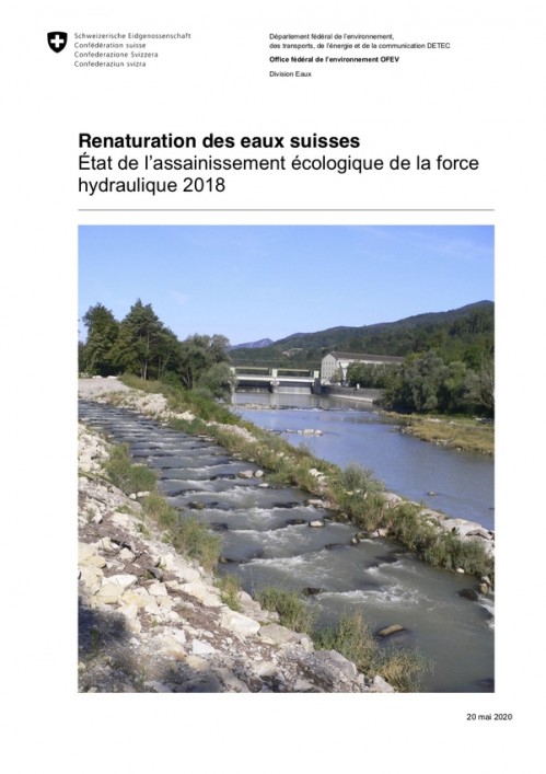 [Publication] Renaturation des eaux suisses - État de l'assainissement de la force hydraulique 2018