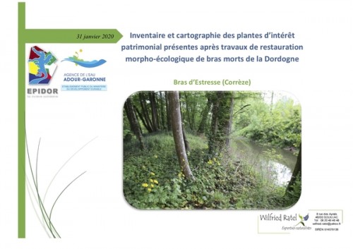 [Publication] Inventaire et cartographie des plantes d'intérêt patrimonial présentes après travaux de restauration morpho-écologique de bras morts de la Dordogne