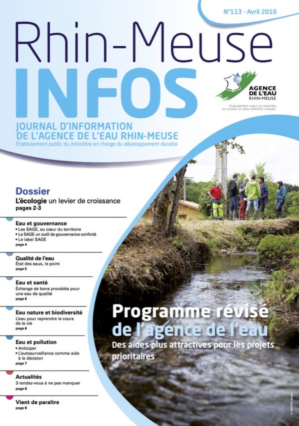 [Publication] Rhin-Meuse infos, le journal de l'Agence de l'eau Rhin-Meuse