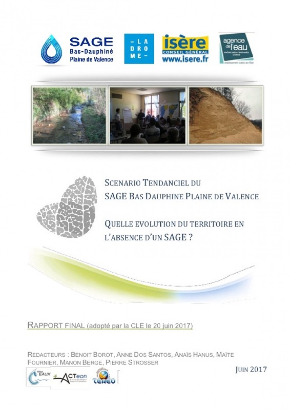 [Publication] Rapport des Scénarios tendanciels du SAGE Bas Dauphiné Plaine de Valence