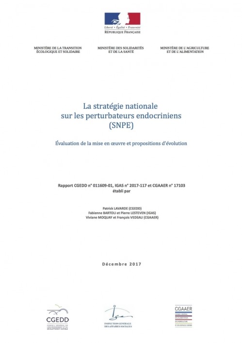 [Publication] La stratégie nationale sur les perturbateurs endocriniens (SNPE) - Evaluation de la mise en oeuvre et propositions d'évolution
