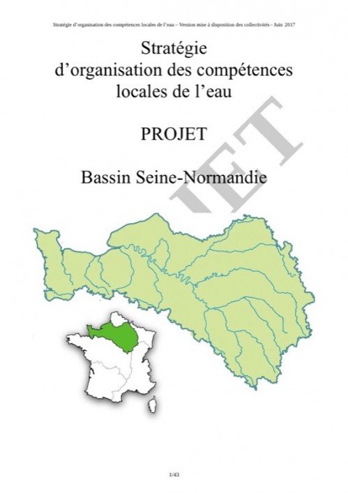 [Publication] Stratégie d'organisation des compétences locales de l'eau sur le bassin Seine-Normandie
