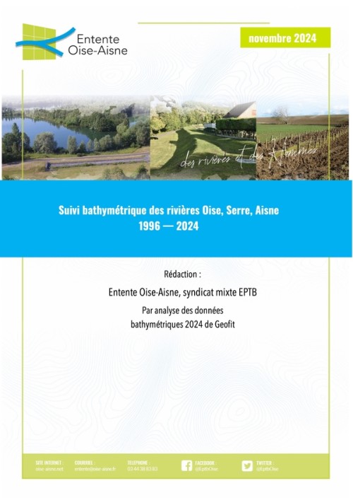 [Publication] Les cours d’eau se comblent-ils au fil des ans ? Suivi bathymétrique des rivières Oise, Serre, Aisne 1996 - 2024