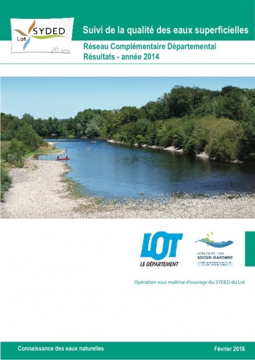 [Publication] Bilan qualité des eaux du Lot 2014