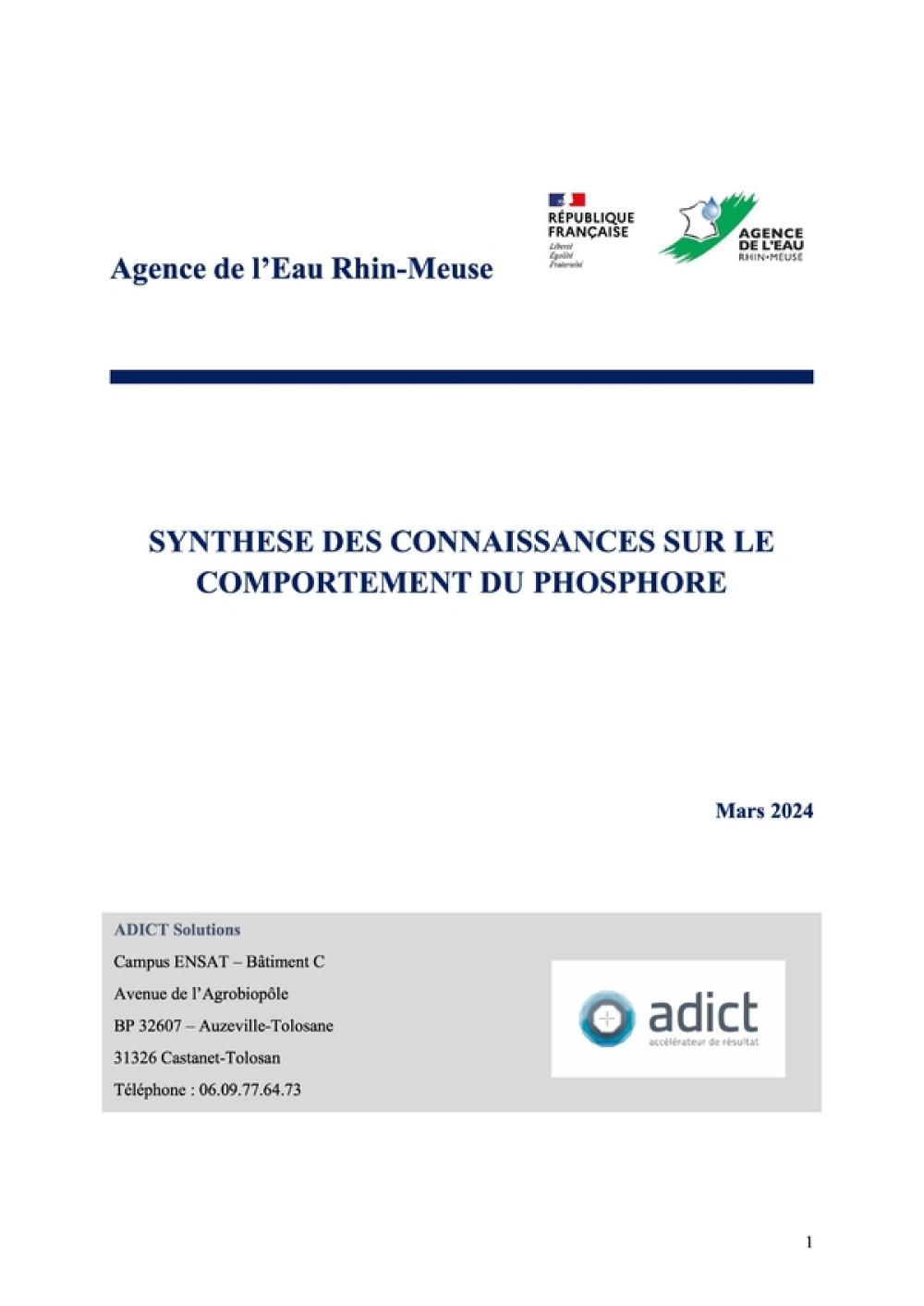 [Publication] Étude sur l’origine et la dynamique du phosphore dans les milieux aquatiques en zone rurale