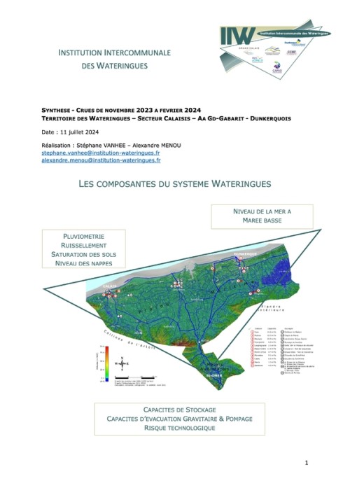 [Publication] Rapport de crues 2023-2024 - Institution Intercommunale des Wateringues