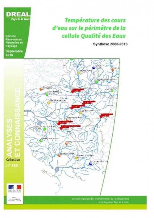 [Publication] Température des cours d’eau en Pays de la Loire 2003-2015 - DREAL des Pays de la Loire