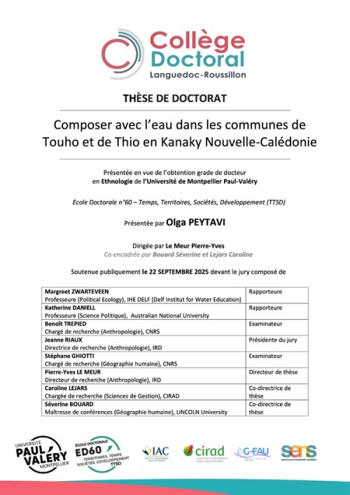 [Publication] Composer avec l’eau dans les communes de Touho et de Thio en Kanaky Nouvelle-Calédonie