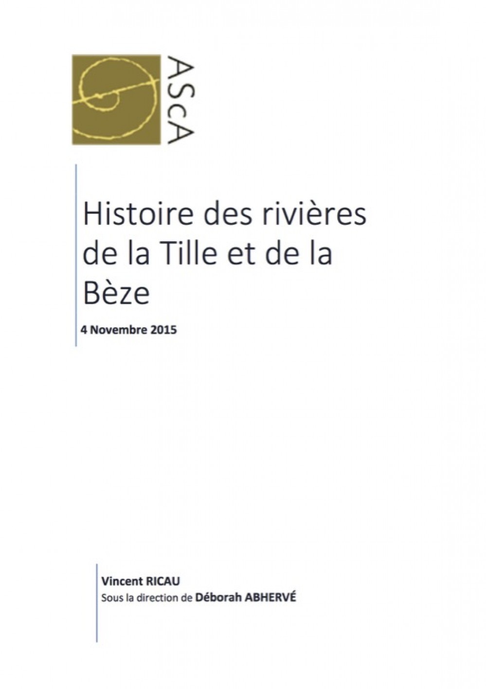 [Publication] Une histoire des cours d'eau du bassin de la Tille - EPTB Saône Doubs