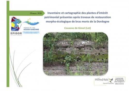 [Publication] Inventaire et cartographie des plantes d'intérêt patrimonial présentes après travaux de restauration morpho-écologique de bras morts de la Dordogne