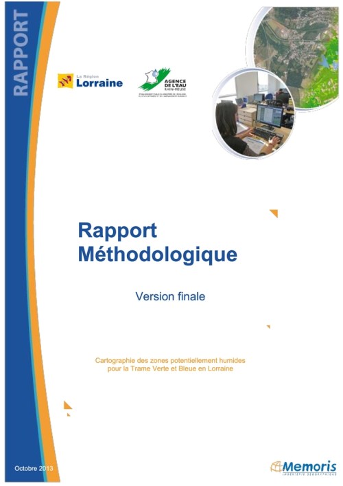 [Publication] Rapport Méthodologique - Cartographie des zones potentiellement humidespour la Trame Verte et Bleue en Lorraine