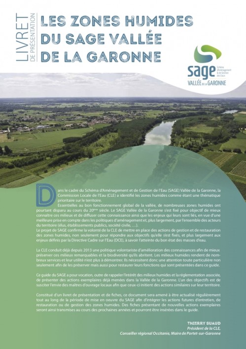 [Publication] Les zones humides du SAGE vallée de la Garonne