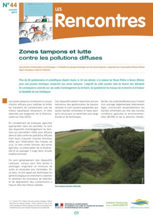 [Publication] Zones tampons et lutte contre les pollutions diffuses - Les Rencontres de l'ONEMA